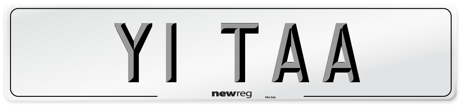 Y1 TAA Number Plate from New Reg